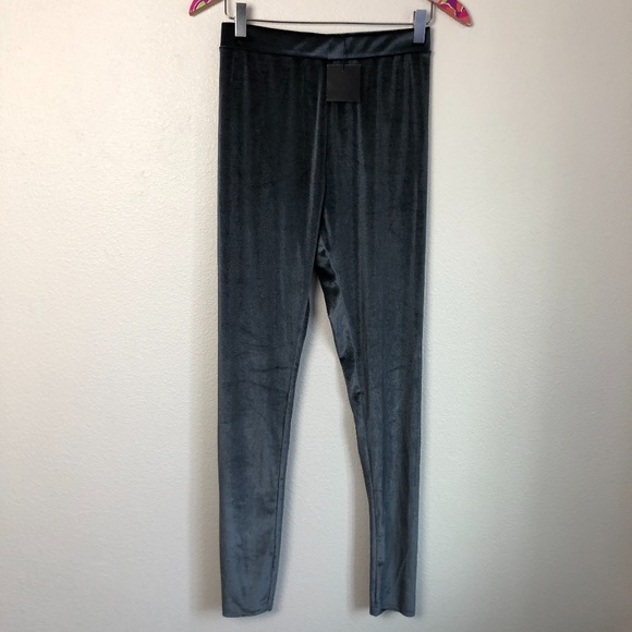 Zara Pants - NWT blue/gray Zara velour leggings